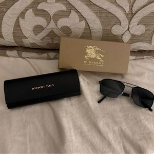 Burberry Black Sunglasses with Gold Logo